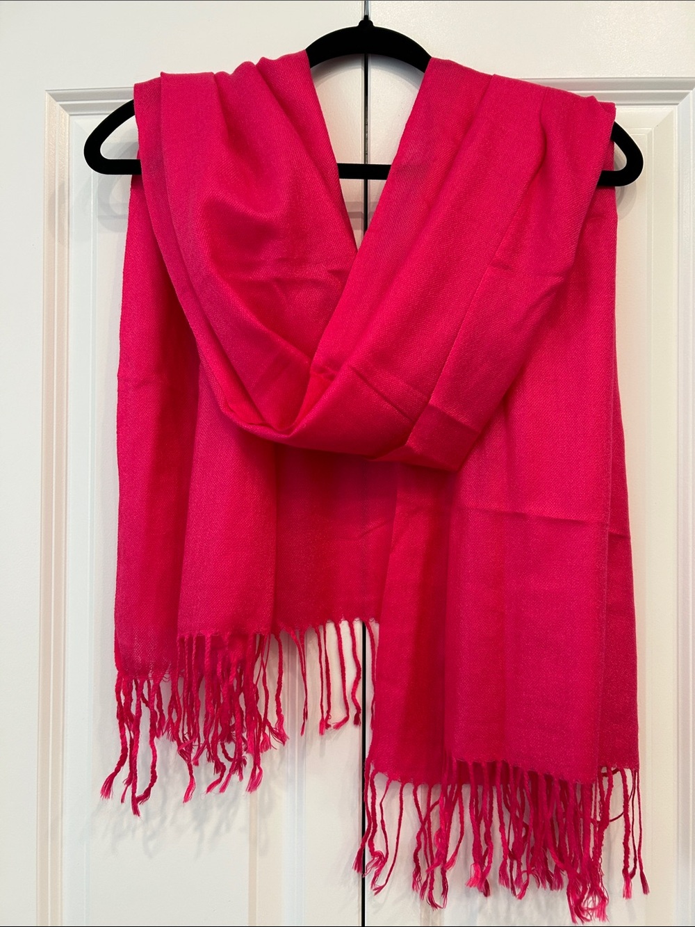 Pashmina & Silk Fuchsia Scarf/Shawl